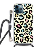 Leopard pattern: iPhone 12 Pro Max Transparant Hoesje met koord