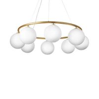 Nuura Miira 8 Circular Hanglamp - Messing - Opaal