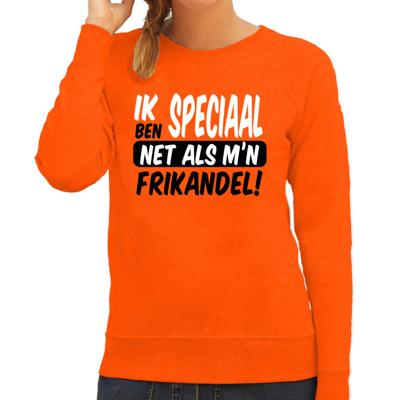 Koningsdag verkleed sweater - ik ben speciaal - frikandel - oranje - dames