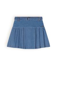 NoBell Meisjes jeans plooirok met riem - Nimmy - Ensign blauw