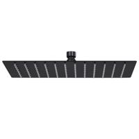 VidaXL Regendouchekop rechthoekig 30x20 cm roestvrij staal zwart