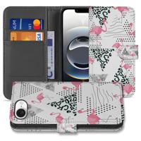 iPhone 16e | Telefoonhoesje | Met pasjeshouder | Flamingo Triangle