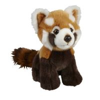 Pluche rode panda/beren knuffel 18 cm speelgoed - thumbnail