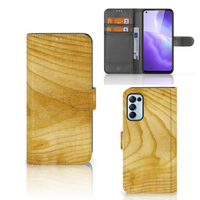 OPPO Find X3 Lite Book Style Case Licht Hout - thumbnail