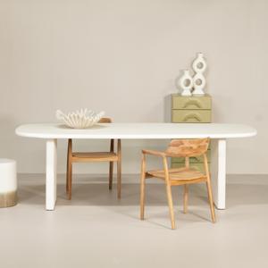 Eettafel Gin Beige Deens Ovaal 200cm - Giga Meubel