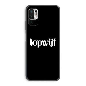 Topwijf Zwart: Xiaomi Redmi Note 10 5G Transparant Hoesje