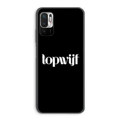 Topwijf Zwart: Xiaomi Redmi Note 10 5G Transparant Hoesje