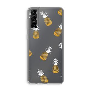 Ananasjes: Samsung Galaxy S21 Plus Transparant Hoesje