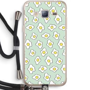 Spiegeleitjes: Samsung Galaxy J3 (2016) Transparant Hoesje met koord