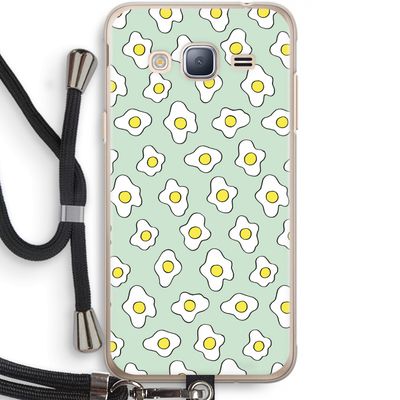 Spiegeleitjes: Samsung Galaxy J3 (2016) Transparant Hoesje met koord