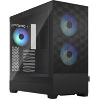 Fractal Design pop air rgb midi tower behuizing (zwart | 2x usb-a | rgb | tempered glass)