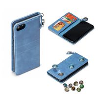 GranC - drukknopen wallet hoes - Samsung Galaxy S8 - lichtblauw