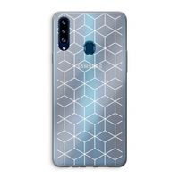Zwart-witte kubussen: Samsung Galaxy A20s Transparant Hoesje