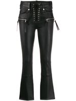 UNRAVEL PROJECT pantalon crop en cuir - Noir UNRAVEL PROJECT pantalon crop en cuir - Noir