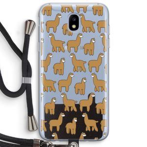 Alpacas: Samsung Galaxy J5 (2017) Transparant Hoesje met koord