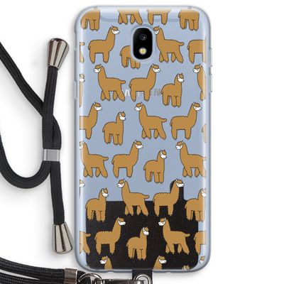 Alpacas: Samsung Galaxy J5 (2017) Transparant Hoesje met koord