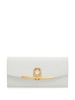Ferragamo portefeuille continental à logo Gancini - Blanc Ferragamo portefeuille continental à logo Gancini - Blanc