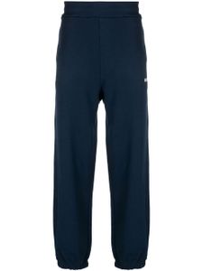 MSGM pantalon de jogging en coton à logo lettre - Bleu