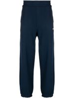 MSGM logo-lettering cotton track pants - Bleu