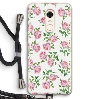 Kleine roosjes: Xiaomi Redmi 5 Transparant Hoesje met koord