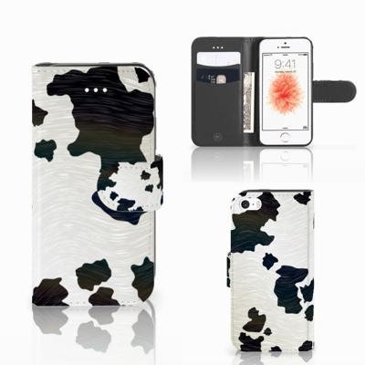 Apple iPhone 5 | 5s | SE | Telefoonhoesje | Met pasjeshouder | Koeienvlekken