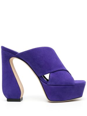 Si Rossi sandales à talon incurvé 135 mm - Violet