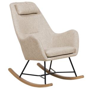 Beliani ARRIE - Schommelfauteuil-Beige-Polyester