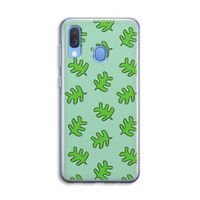 Groene blaadjes: Samsung Galaxy A40 Transparant Hoesje