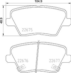 Remblokkenset, schijfrem BREMBO, u.a. fÃ¼r Hyundai, KIA