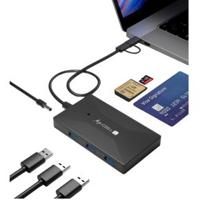 Techly IUSB-CARD-AC582 geheugenkaartlezer USB 3.2 Gen 1 (3.1 Gen 1) Type-A/Type-C Zwart