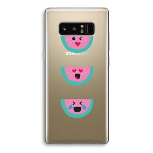 Smiley watermeloen: Samsung Galaxy Note 8 Transparant Hoesje