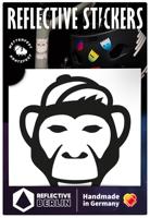 REFLECTIVE BERLIN reflexaufkleber "decals" ref.sticker ref.berlin monkey black