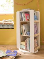 Draaiende opbergmeubilair boekenkast LIGNE TERRAZZO beige