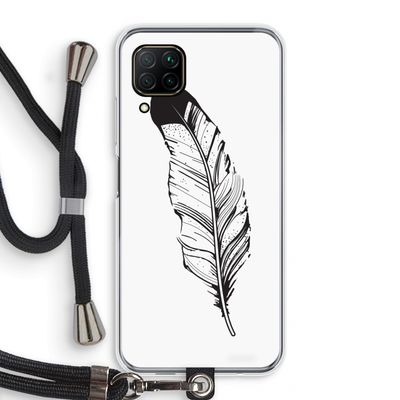 Pluim: Huawei P40 Lite Transparant Hoesje met koord