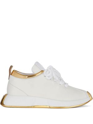 Giuseppe Zanotti baskets à détails métallisés - Blanc