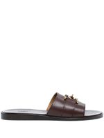 Edhen Milano horsebit-detail leather sandals - Marron