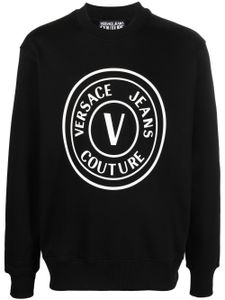 Versace Jeans Couture sweat en coton à logo imprimé - Noir