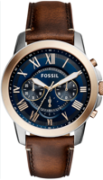 Horlogeband Fossil FS5150 Leder Bruin 22mm