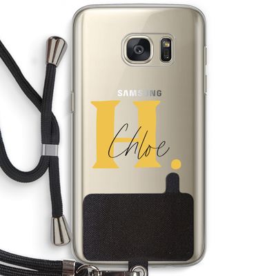 Amber Script: Samsung Galaxy S7 Transparant Hoesje met koord