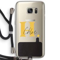 Amber Script: Samsung Galaxy S7 Transparant Hoesje met koord