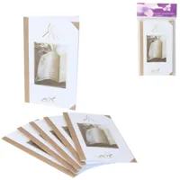 Kaarten religie wit/bruin 17 cm DIY set van 6 | 24 stuks