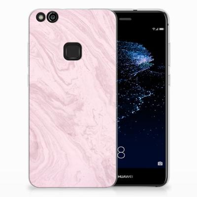 Huawei P10 Lite | TPU | Siliconen hoesje | Marble Pink - Origineel Cadeau Vriendin