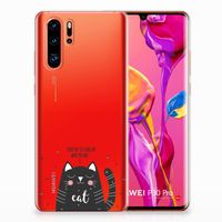 Huawei P30 Pro Telefoonhoesje met Naam Cat Good Day - thumbnail