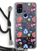 Bloemetjes: OnePlus Nord N10 5G Transparant Hoesje met koord