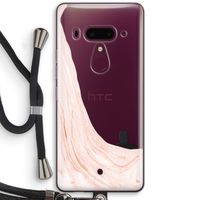 Peach bath: HTC U12+ Transparant Hoesje met koord