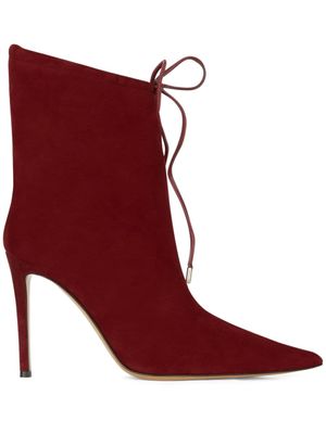 Alexandre Vauthier bottes en daim à bout pointu 105 mm - Rouge