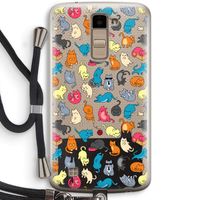 Kleurrijke katten: LG K10 (2016) Transparant Hoesje met koord