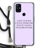 Regenboog: OnePlus Nord N10 5G Transparant Hoesje met koord