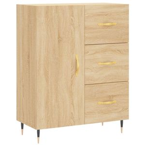 The Living Store Klassieke Dressoir - 69.5 x 34 x 90 cm - Sonoma Eiken