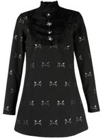 Macgraw robe courte Tempo à motif en jacquard - Noir